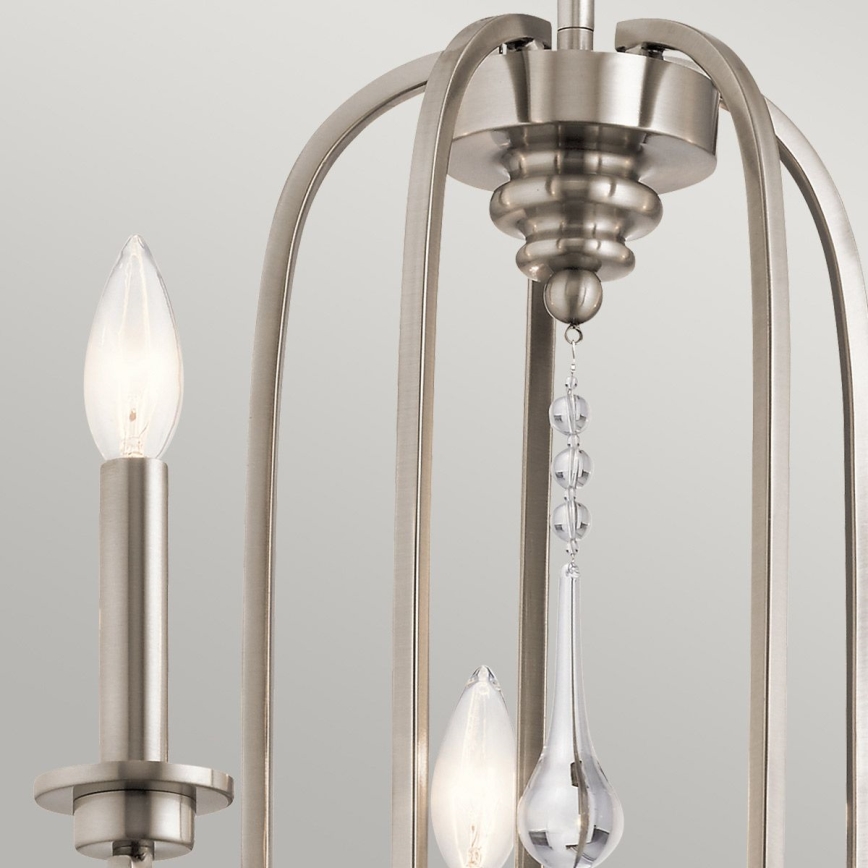 Quintiesse - KARLEE kattovalaisin varrella 5xE14/60W/230V Ø 61 cm mattakromi