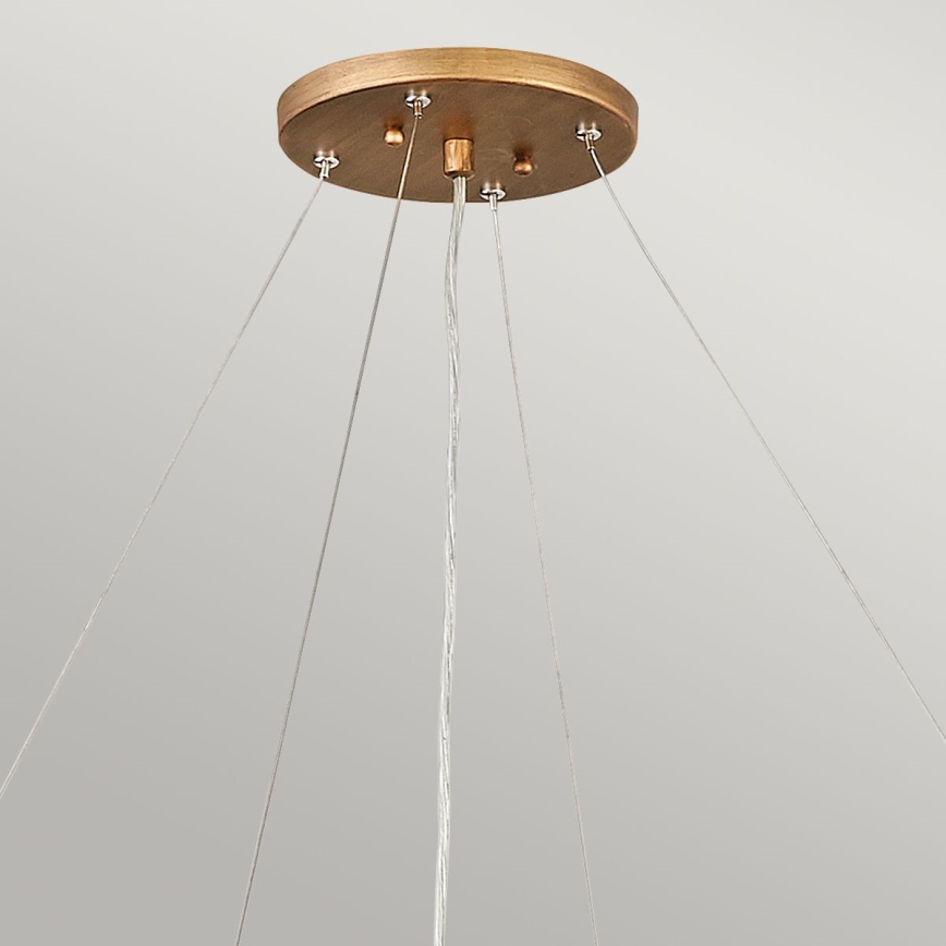 Quintiesse - LAGUNA riippuvalaisin vaijerilla 6xE14/40W/230V, halkaisija 91,4 cm, kultainen