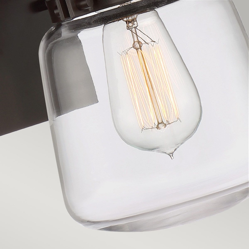Quintiesse - Ulkoseinävalaisin LASALLE S 1xE27/60W/230V IP44 pronssinvärinen