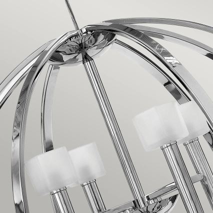 Quintiesse - LED-riippuvalaisin vaijerilla MONDO 8xG9/3W/230V halkaisija 71,3 cm, kiiltävä kromi