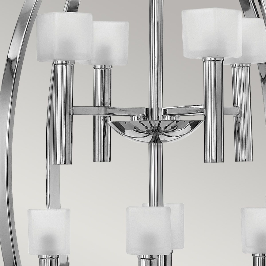 Quintiesse - LED-riippuvalaisin vaijerilla MONDO 8xG9/3W/230V halkaisija 71,3 cm, kiiltävä kromi