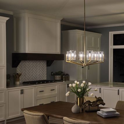 Quintiesse - NYE tolppakattokruunu, 6xE14/40W/230V, halkaisija 71,1 cm, kultainen