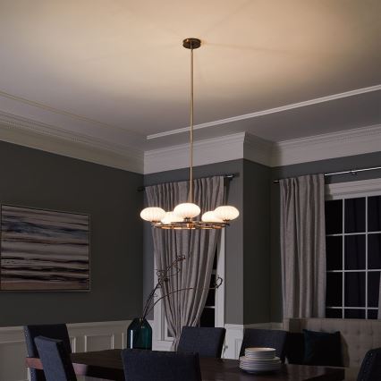Quintiesse - LED-kylpyhuonevalaisin varrella PIM 5xG9/3W/230V halkaisija 71,1 cm IP44 kultainen