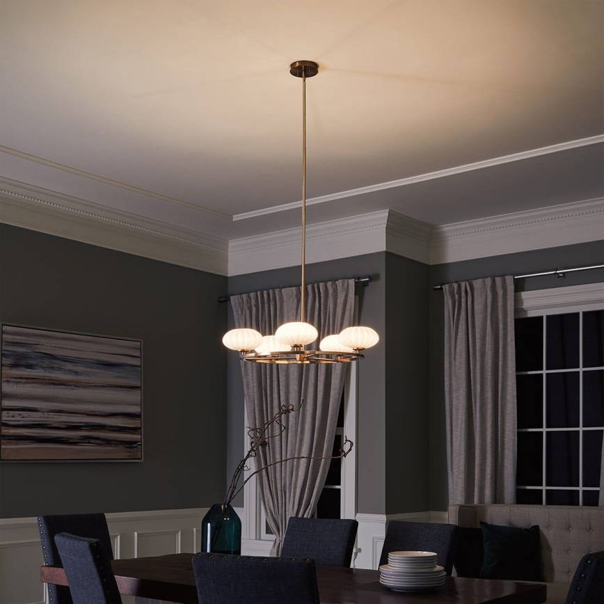 Quintiesse - LED-kylpyhuonevalaisin varrella PIM 5xG9/3W/230V halkaisija 71,1 cm IP44 kultainen