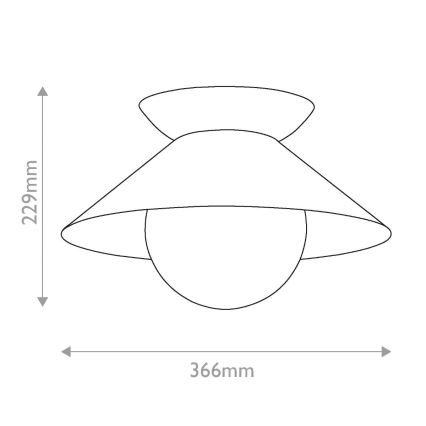 Quintiesse - Kattovalaisin SAUCER 1xE27/40W/230V halkaisija 36,6 cm kultainen