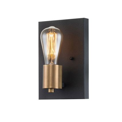 Quintiesse - Seinävalaisin SILAS 1xE27/60W/230V musta/kultainen