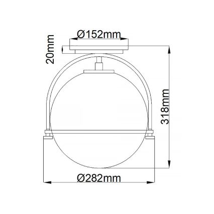 Quintiesse - SOMERSET-kattovalaisin 1xE27/60W/230V Ø 28,2 cm, musta