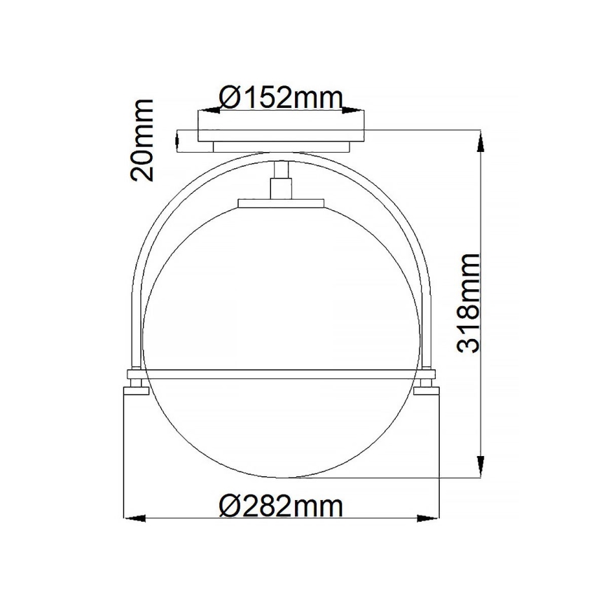 Quintiesse - SOMERSET-kattovalaisin 1xE27/60W/230V Ø 28,2 cm, musta