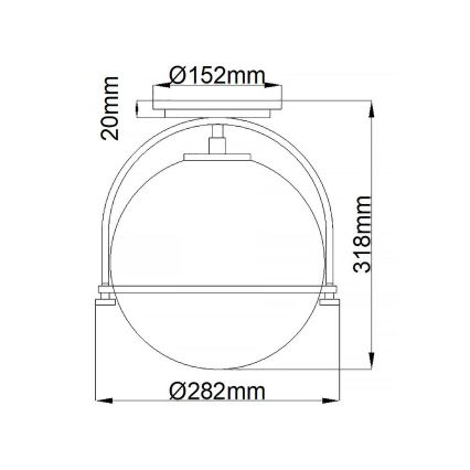 Quintiesse - Kattovalaisin SOMERSET 1xE27/60W/230V, halkaisija 28,2 cm, mattakromi
