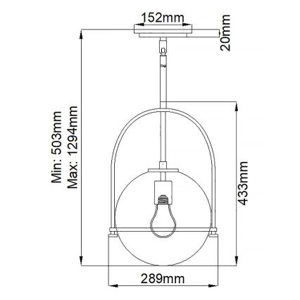 Quintiesse - SOMERSET varrella oleva riippuvalaisin 1xE27/60W/230V Ø 28,9 cm pronssinvärinen