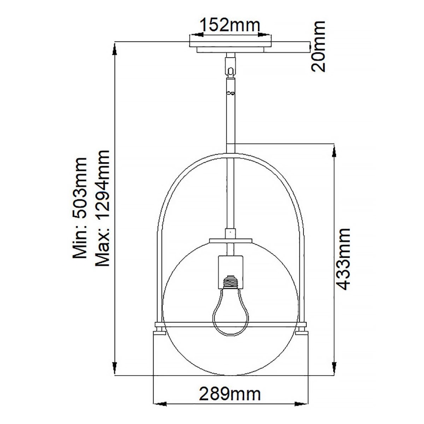 Quintiesse - SOMERSET varrella oleva riippuvalaisin 1xE27/60W/230V Ø 28,9 cm pronssinvärinen