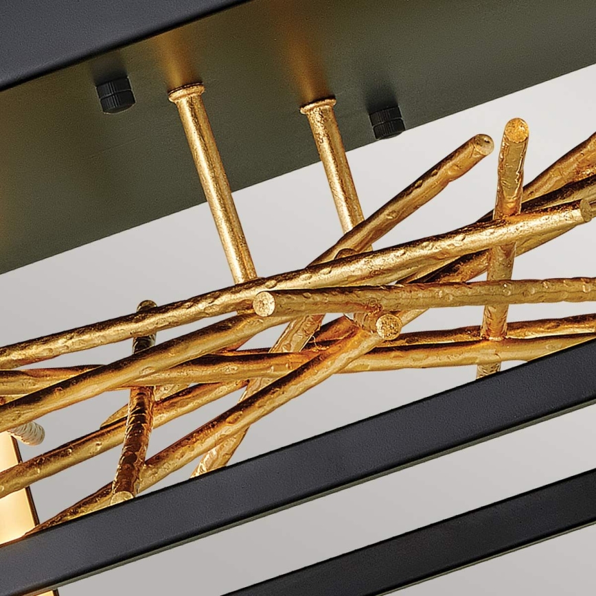 Quintiesse - LED-kattovalaisin STYX LED/8W/230V musta/kultainen