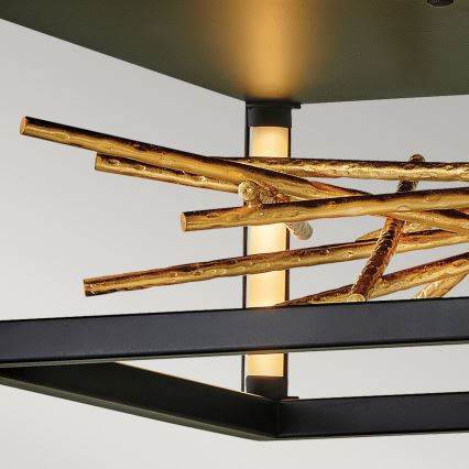 Quintiesse - LED-kattovalaisin STYX LED/8W/230V musta/kultainen