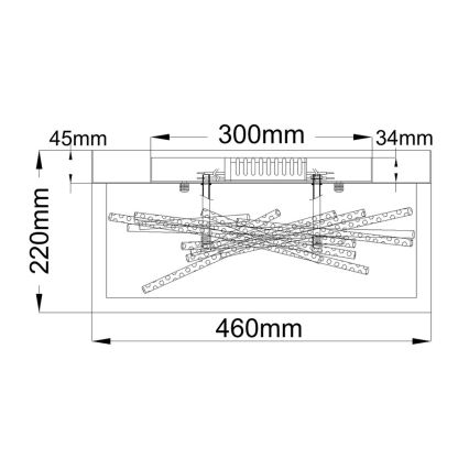 Quintiesse - LED-kattovalaisin STYX LED/8W/230V musta/kultainen
