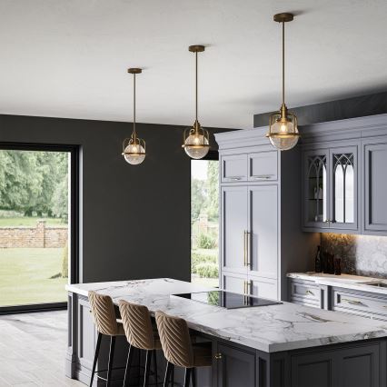 Quintiesse - Ulkopylväsvalaisin TRIOCENT 1xE27/40W/230V halkaisija 24 cm IP44 pronssi