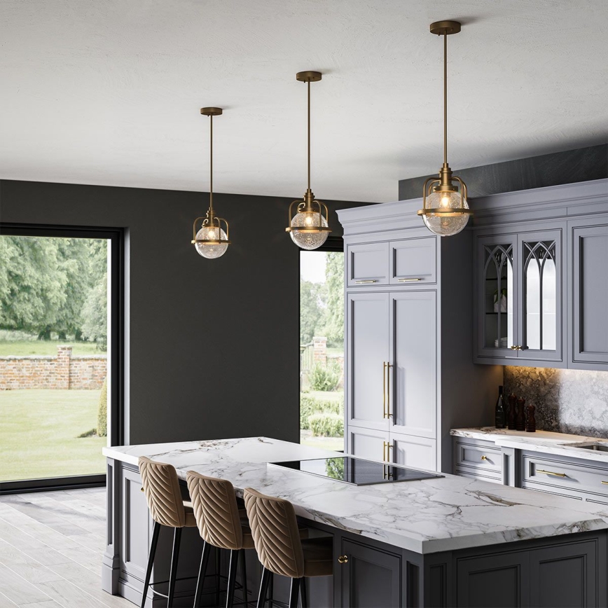 Quintiesse - Ulkopylväsvalaisin TRIOCENT 1xE27/40W/230V halkaisija 24 cm IP44 pronssi