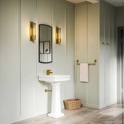 Quintiesse - Kylpyhuoneen seinävalaisin WELLINGTON 1xE27/60W/230V IP44, kultainen