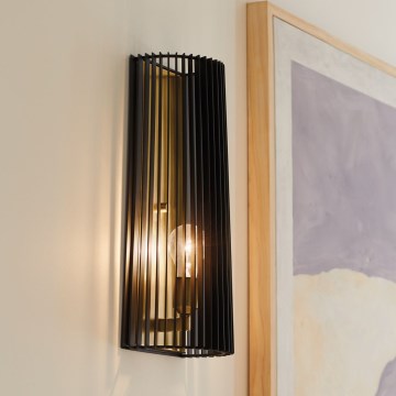 Quintiesse - Seinävalaisin LINARA 1xE27/60W/230V musta/kulta