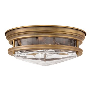 Quintiesse - Ulkokattovalaisin HADRIAN 2xE27/40W/230V Ø 30,5 cm IP44 pronssinvärinen