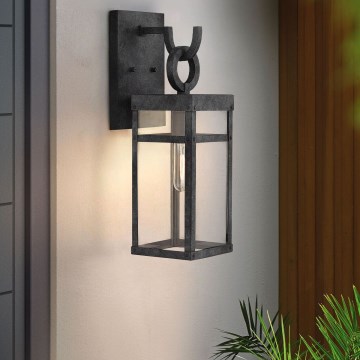 Quintiesse - Ulkoseinävalaisin PORTER M 1xE27/60W/230V IP44 musta