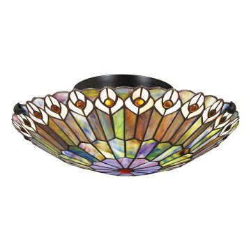 Quoizel - Kattovalaisin Tiffany WATKINS 2xE27/60W/230V, halkaisija 42 cm