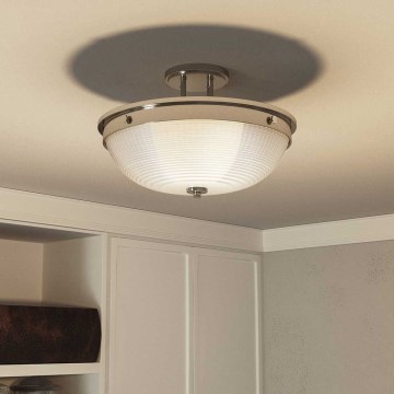 Quoizel - Kiinteä kattokruunu MANTLE 2xE27/60W/230V kiiltävä kromi