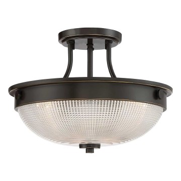 Quoizel - Kiinteä kattokruunu MANTLE 2xE27/60W/230V pronssi