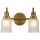 Quoizel - LED-kylpyhuoneen seinävalaisin SWELL 2xG9/3W/230V IP44 kultainen