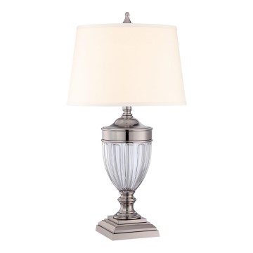 Quoizel - Pöytävalaisin DENNISON 1xE27/60W/230V kiiltävä kromi