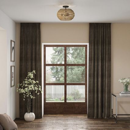 Quoizel - Kattovalaisin CASABLANCA 3xE27/60W/230V ruskea