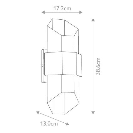 Quoizel - LED-ulkoseinävalaisin CHASM 2xLED/5,5W/230V IP44