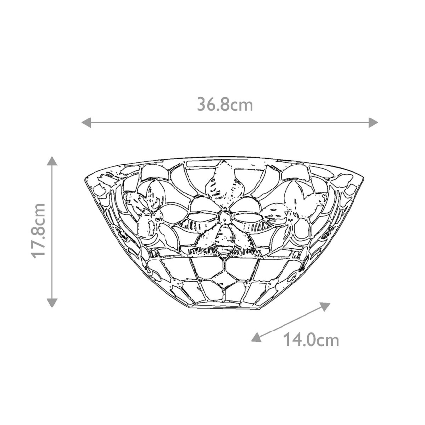 Quoizel - Seinävalaisin Tiffany KAMI 2xE14/60W/230V