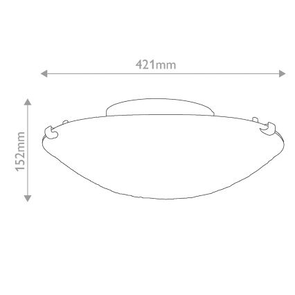 Quoizel - Tiffany LARISSA - kattovalaisin, 2xE27/40W/230V, Ø 41,2 cm
