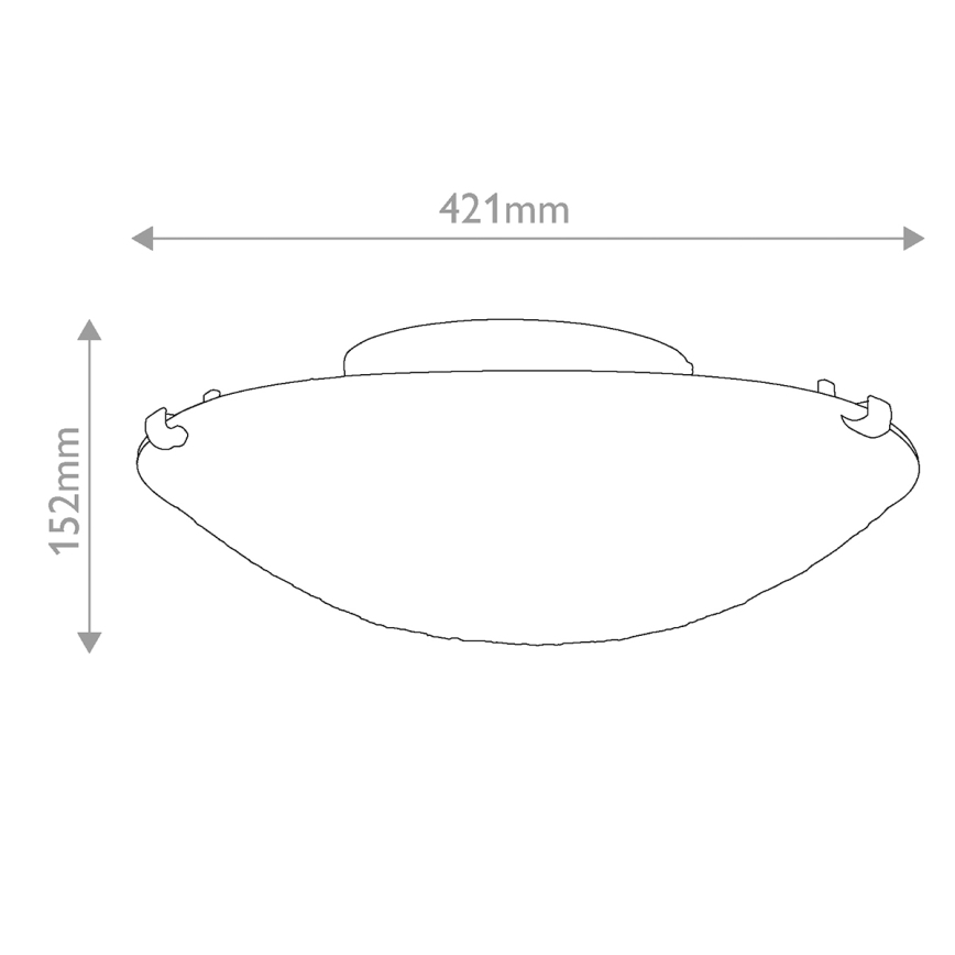 Quoizel - Tiffany LARISSA - kattovalaisin, 2xE27/40W/230V, Ø 41,2 cm