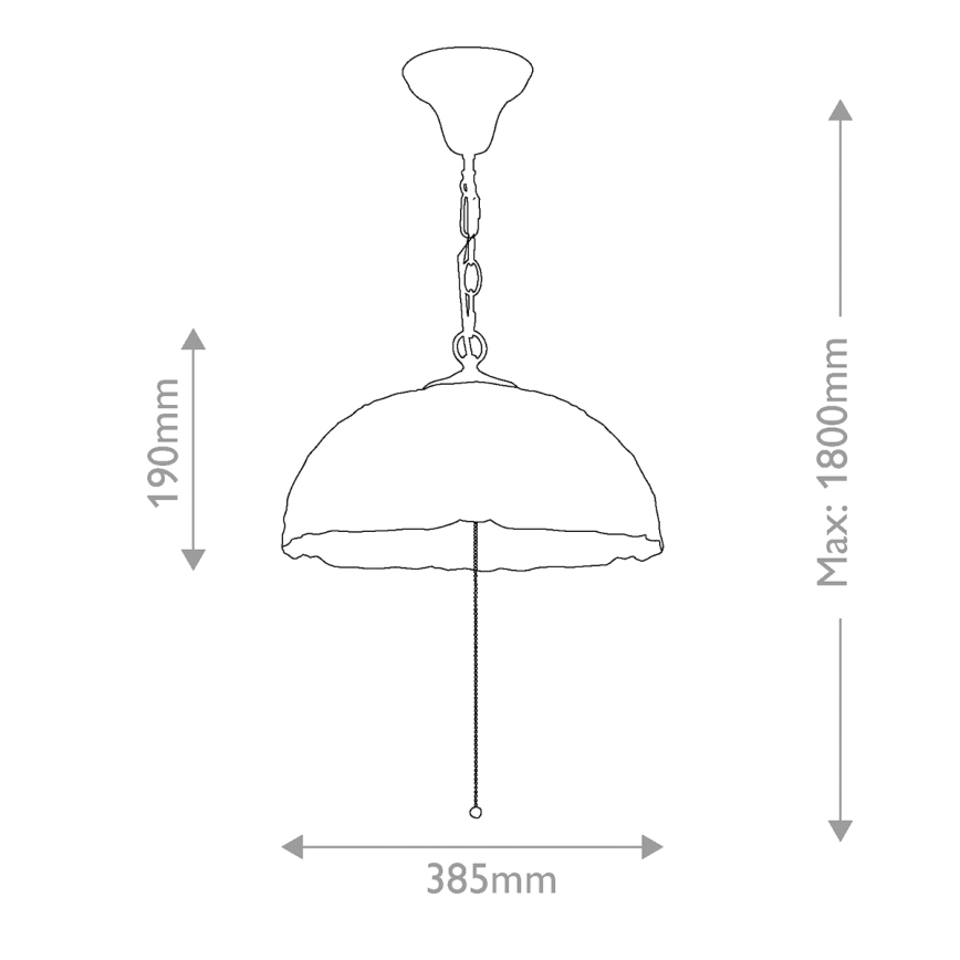 Quoizel - Tiffany-riippuvalaisin LARISSA, ketjukannattimella, 3xE27/60W/230V, Ø 38,5 cm