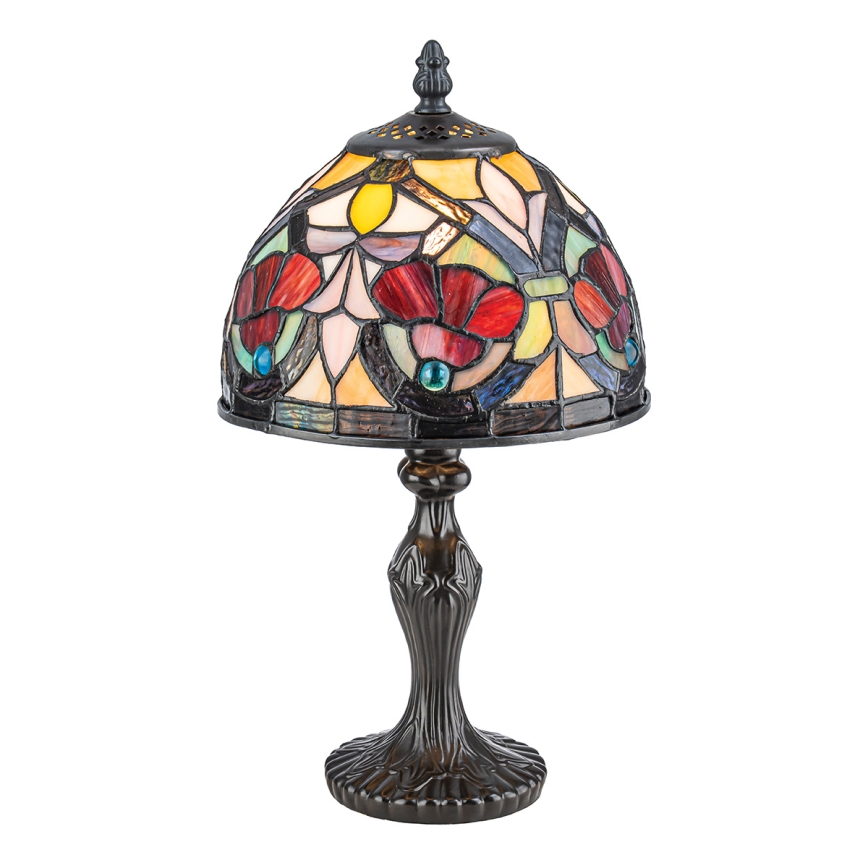 Quoizel - Tiffany-pöytävalaisin LARISSA 1xE14/40W/230V Ø 20 cm