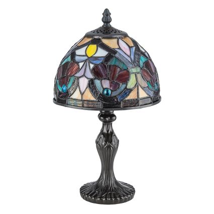 Quoizel - Tiffany-pöytävalaisin LARISSA 1xE14/40W/230V Ø 20 cm