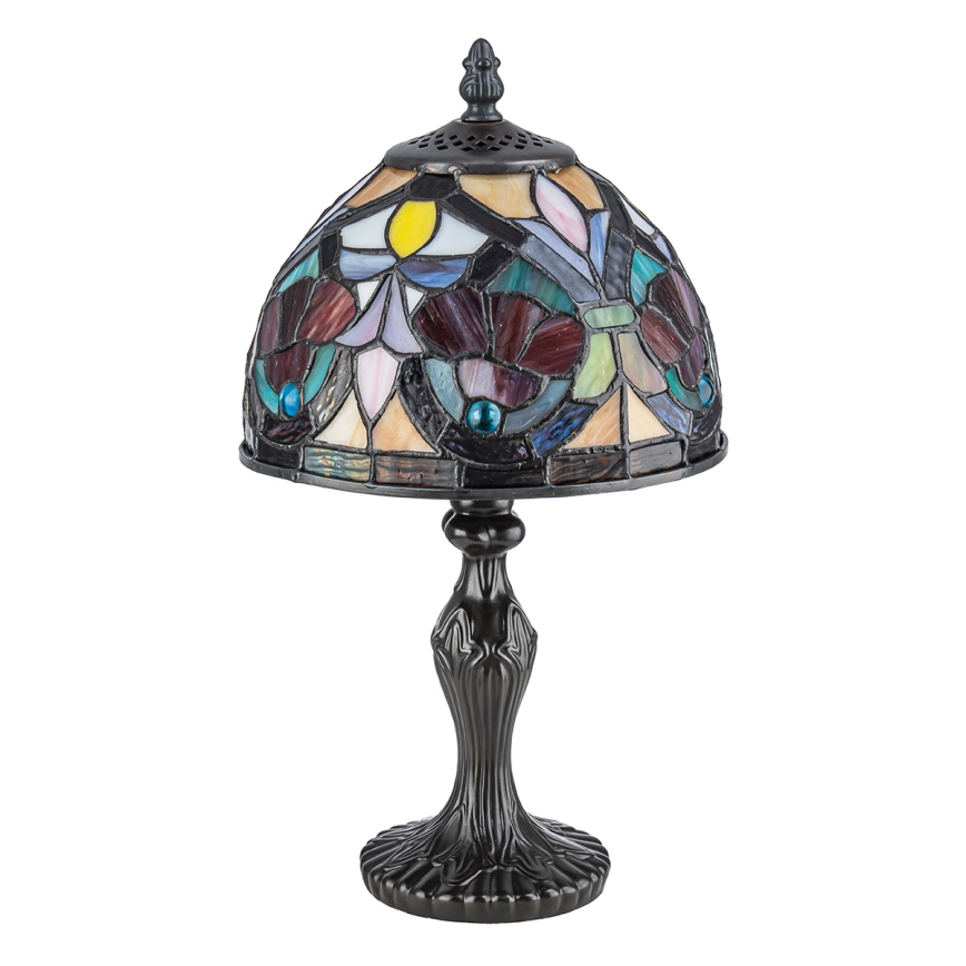 Quoizel - Tiffany-pöytävalaisin LARISSA 1xE14/40W/230V Ø 20 cm