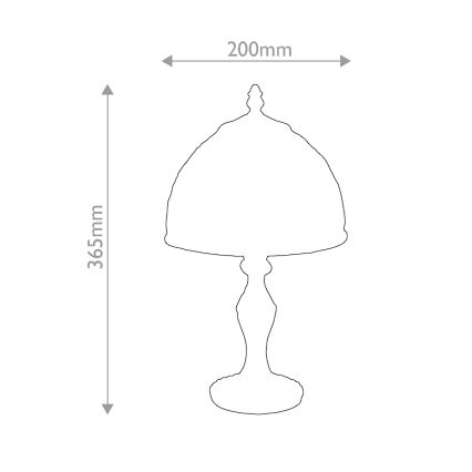Quoizel - Tiffany-pöytävalaisin LARISSA 1xE14/40W/230V Ø 20 cm