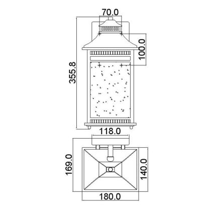 Quoizel - Ulkoseinävalaisin LIVINGSTON 2xE14/40W/230V IP44