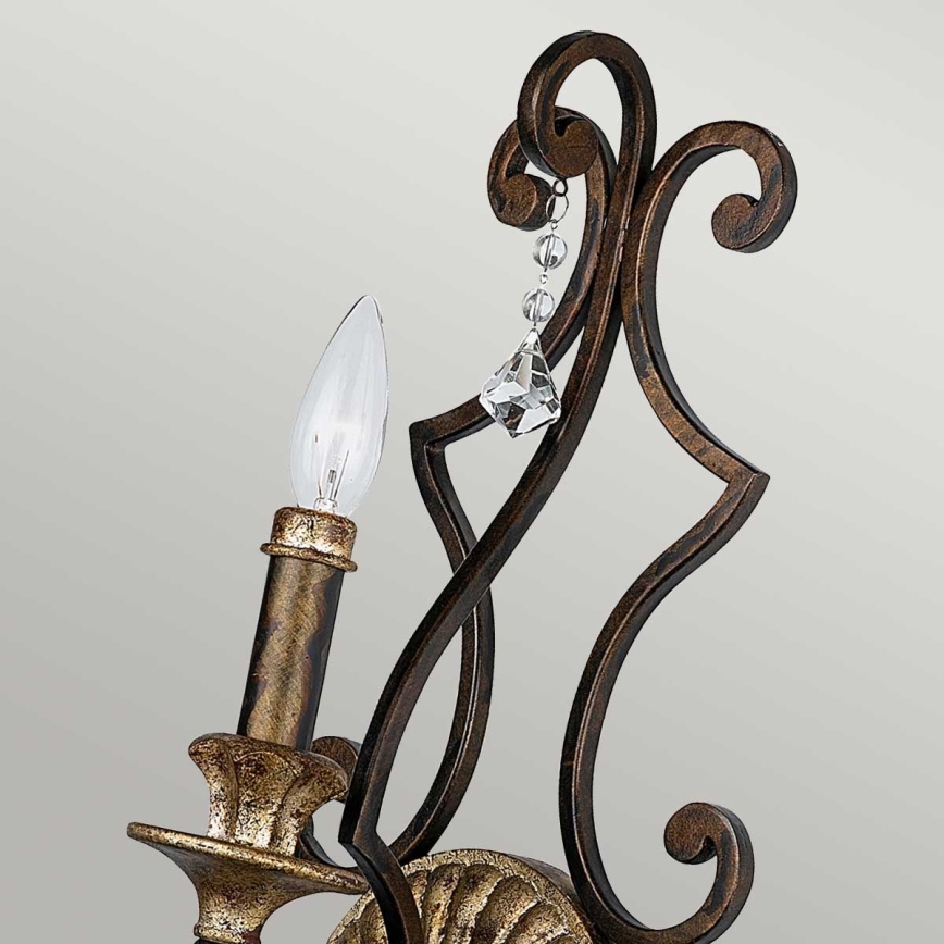 Quoizel - MARQUETTE-seinävalaisin 1xE14/60W/230V, pronssi