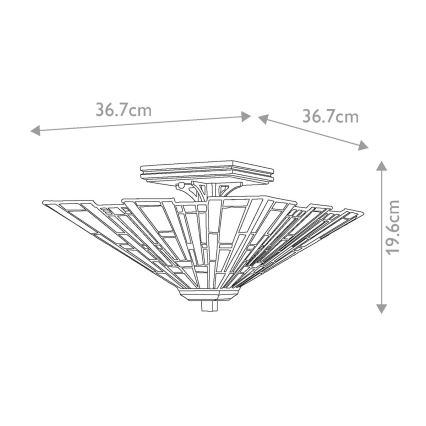 Quoizel - Kattovalaisin Tiffany MAYBECK 2xE27/60W/230V