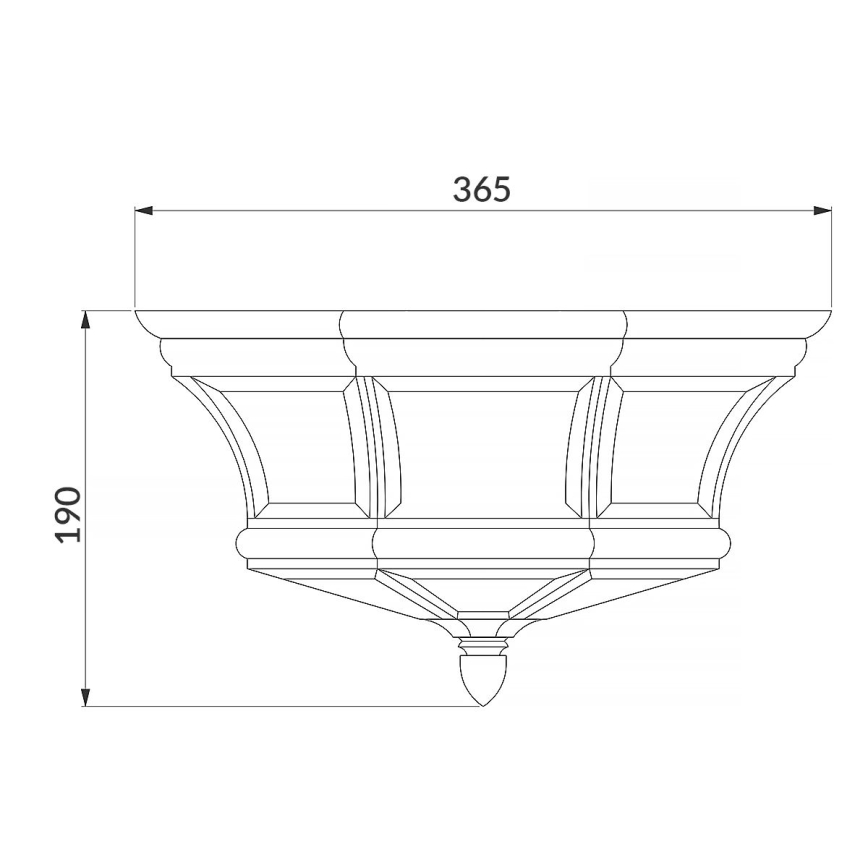 Quoizel - ulkokäyttöinen kattovalaisin NEWBURY 3xE14/60W/230V IP44 kuparinvärinen