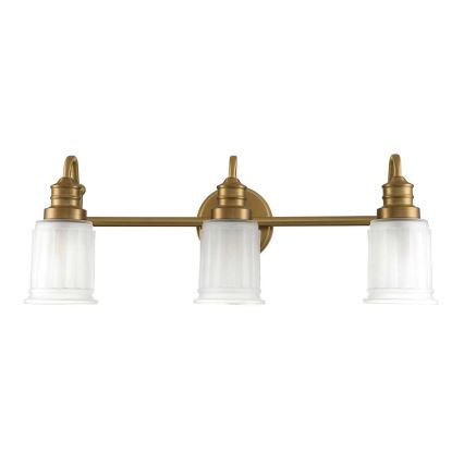 Quoizel - LED-seinävalaisin SWELL 3xG9/3W/230V IP44 kullanvärinen