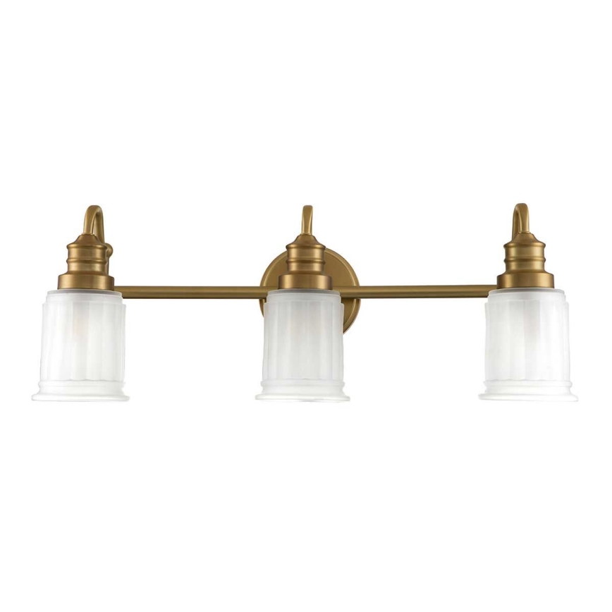 Quoizel - LED-seinävalaisin SWELL 3xG9/3W/230V IP44 kullanvärinen