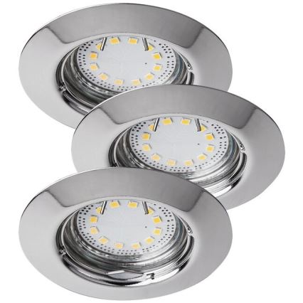 Rabalux - 3 kpl LED-alasvalaisinsetti kylpyhuoneeseen, 1xGU10/3W/230V IP44