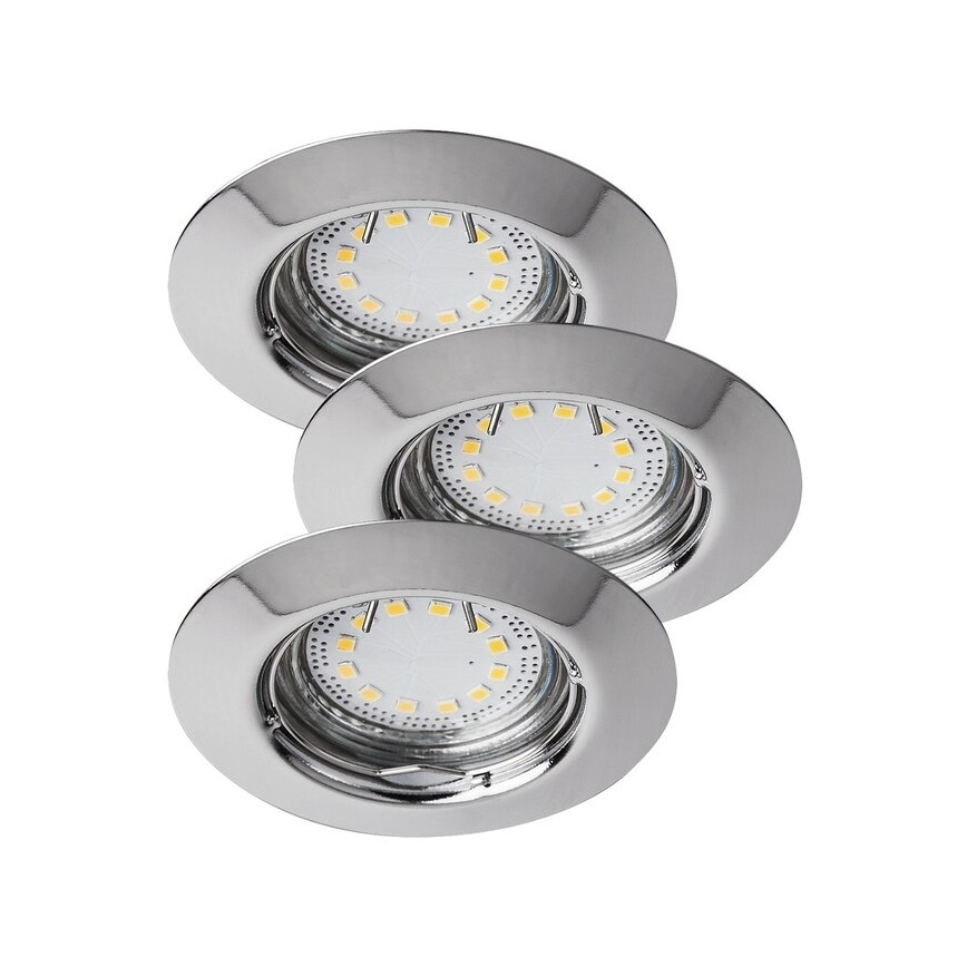 Rabalux - 3 kpl LED-alasvalaisinsetti kylpyhuoneeseen, 1xGU10/3W/230V IP44