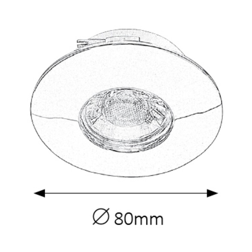Rabalux - SETTI 3xLED kylpyhuoneen upotettavia kattovalaisimia LED/4W/230V IP44