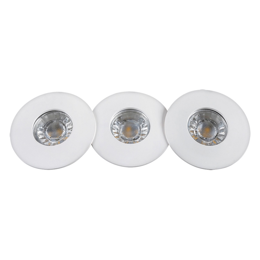 Rabalux - 3 kpl upotettavia LED-kylpyhuonevalaisimia LED/4W/230V IP44