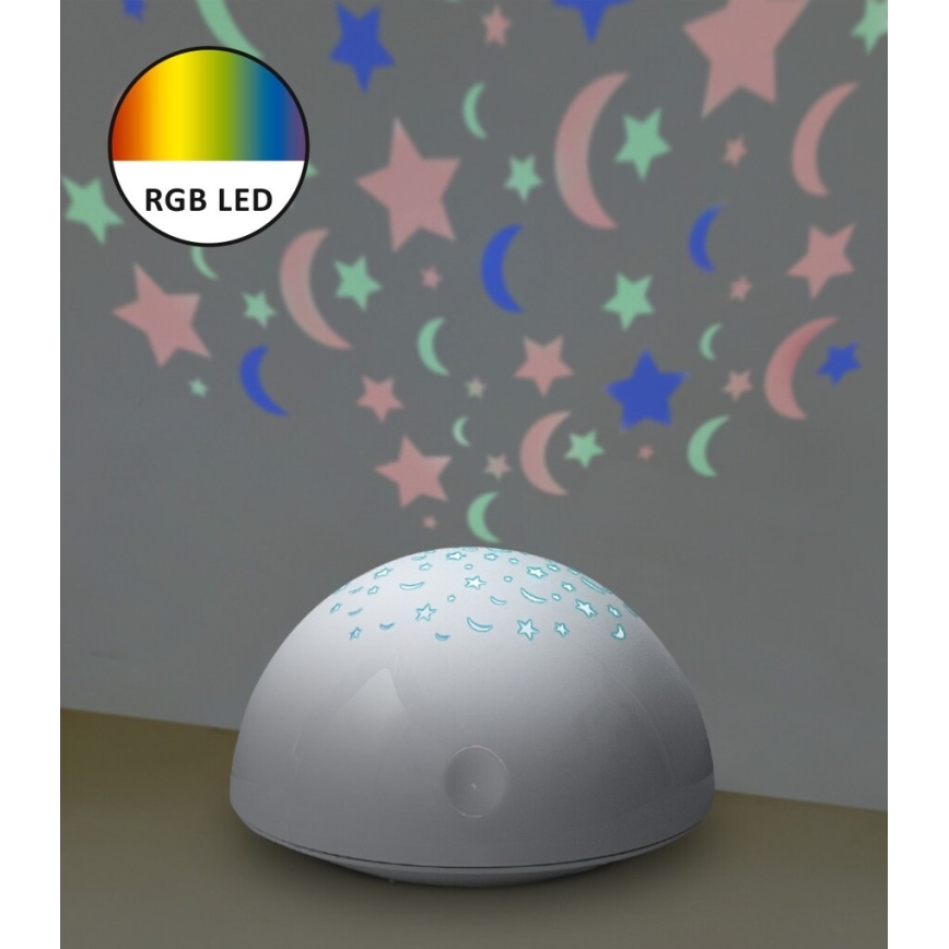 Rabalux - LED Yövalo RGB LED/0,5W/3xAA